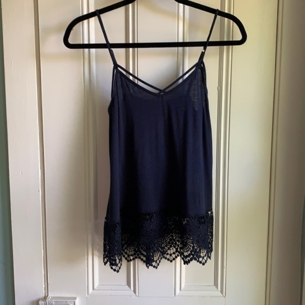 lace bottom tank top